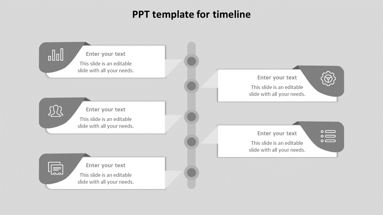 ppt template for timeline-grey